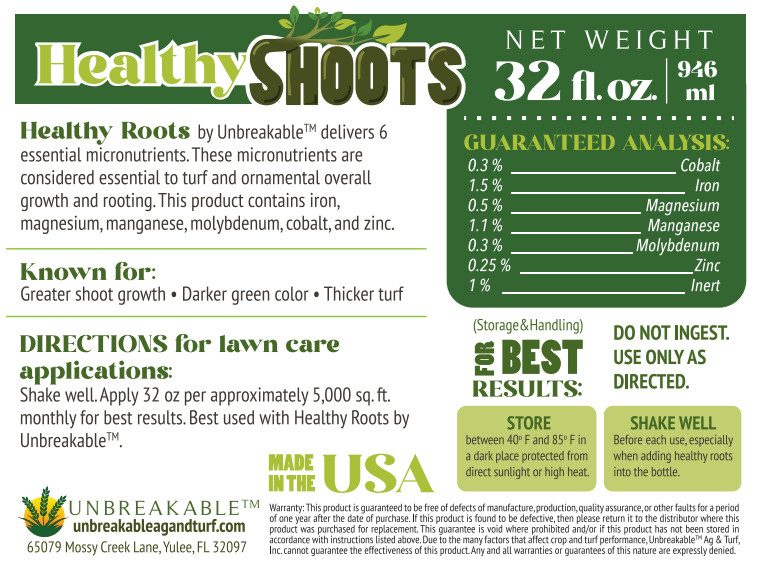 Healthy Shoots -1 Quart (Garden micro-nutrient prebiotic fertilizer)NO SALES: CA