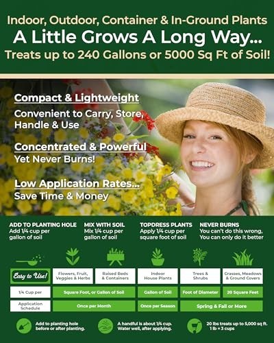 Organic All-Purpose Fertilizer Granules – Long-Lasting Plant Food for Flowers, V