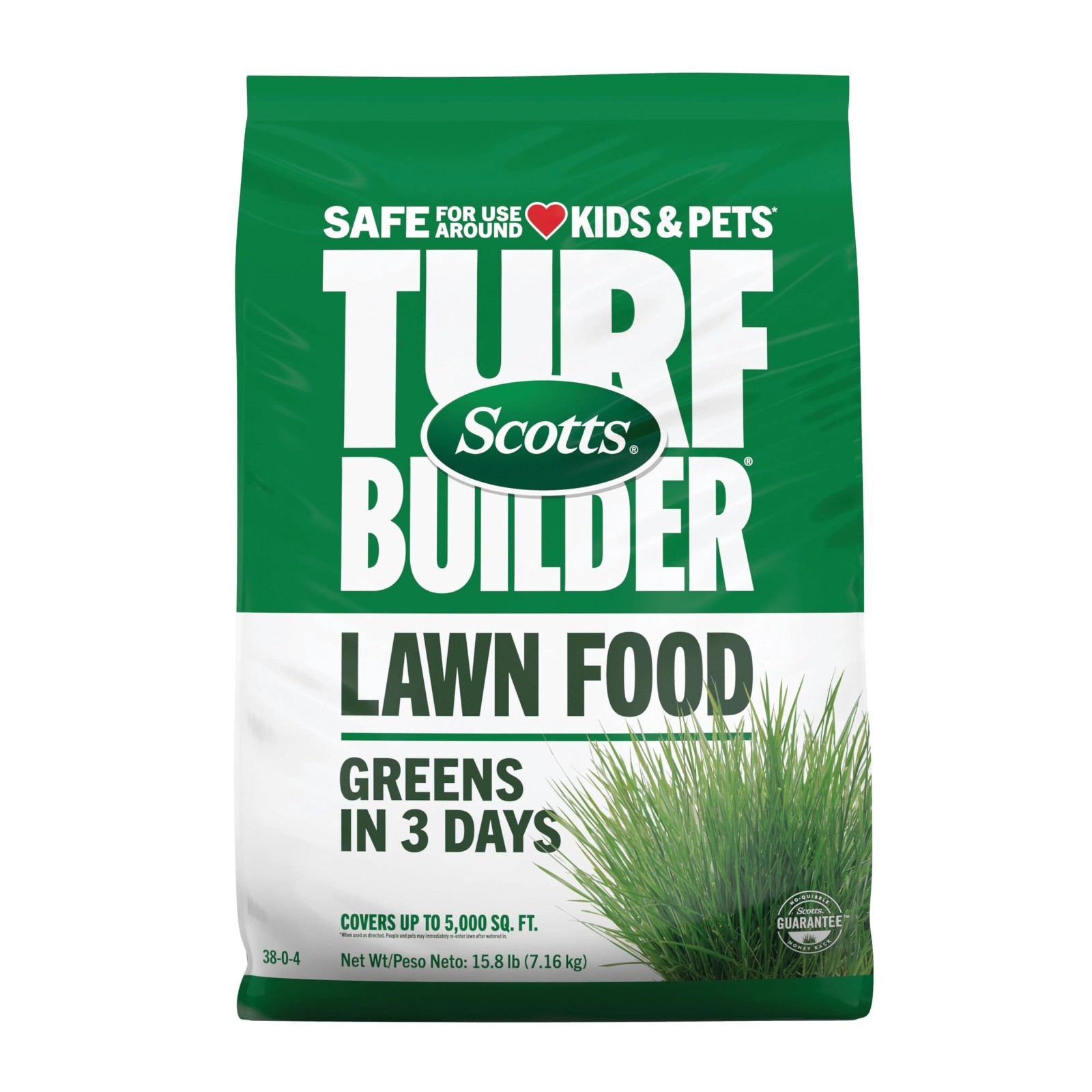 Granular Lawn Fertilizer 38-0-4, 15.8 lbs – All Grass Types, Covers 5,000 sq ft