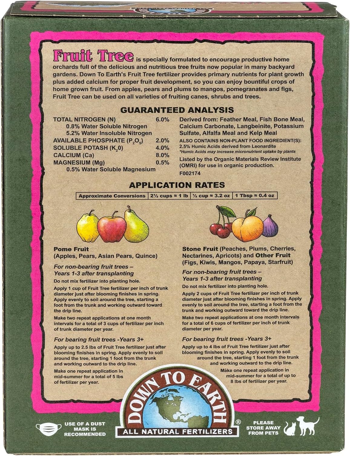 Down To Earth All Natural Fertilizers Organic Fruit Tree – Plant Food for App…