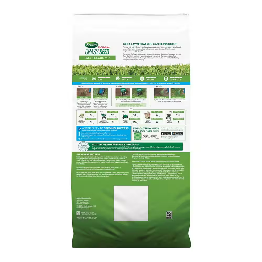 Turf Builder 32 Lbs. Grass Seed Tall Fescue Mix with Fertilizer and Soil Improve