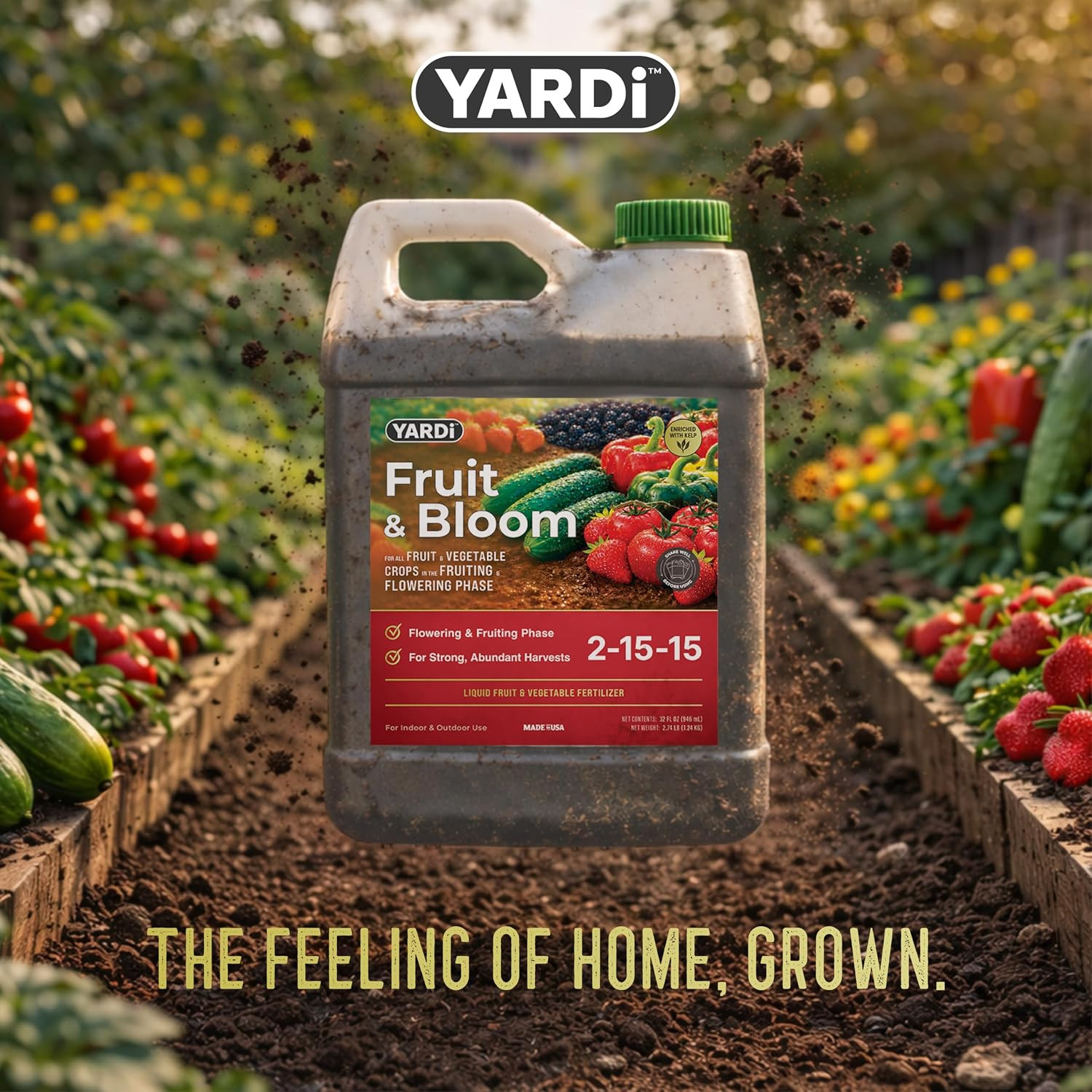 Fruit & Bloom Plant Food 1 Gallon Outdoor Fertilizer NPK 2-15-15 | YA-FB-1G