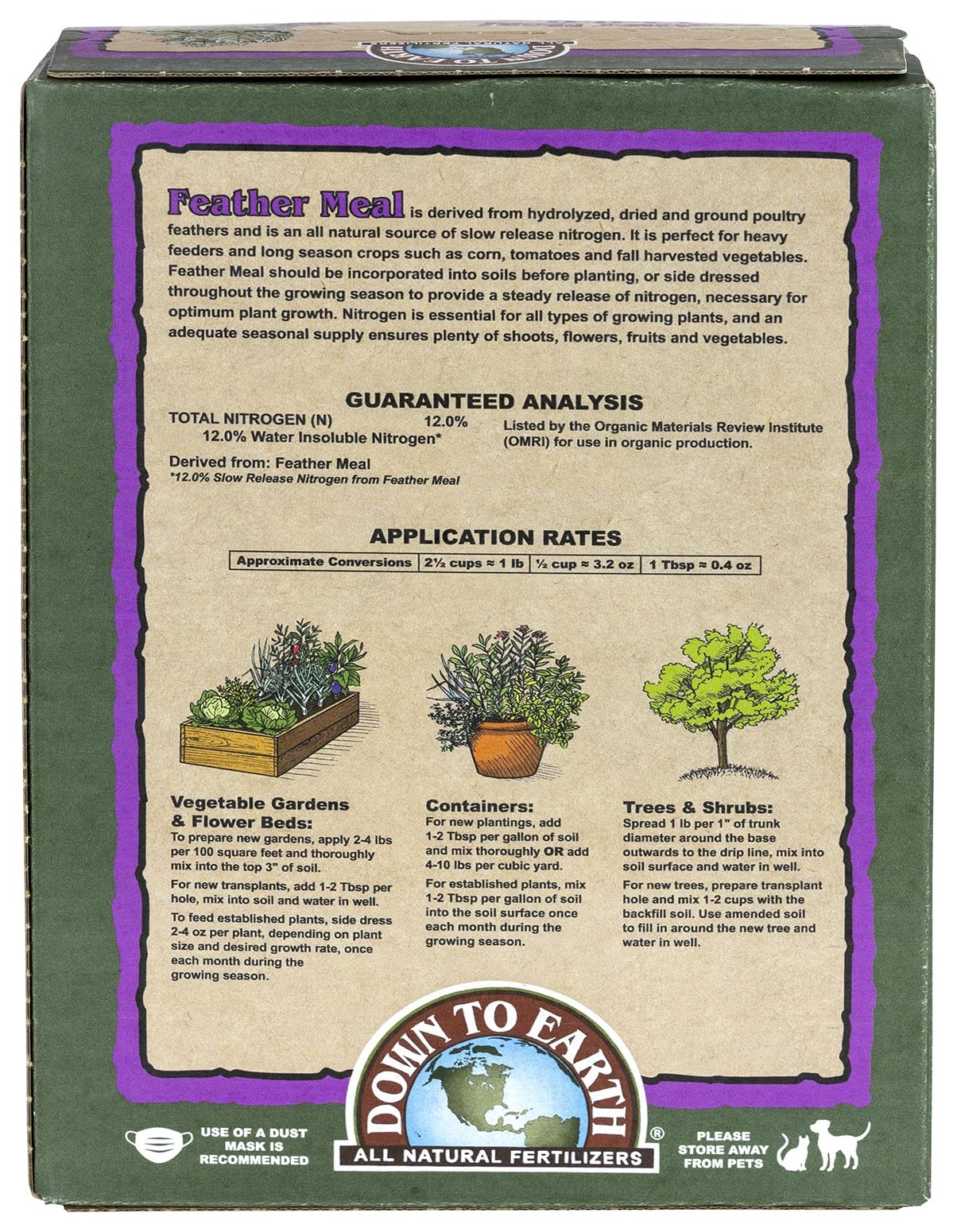 Organic High Nitrogen Fertilizer 12 0 0 Slow Release For Healthy Plants