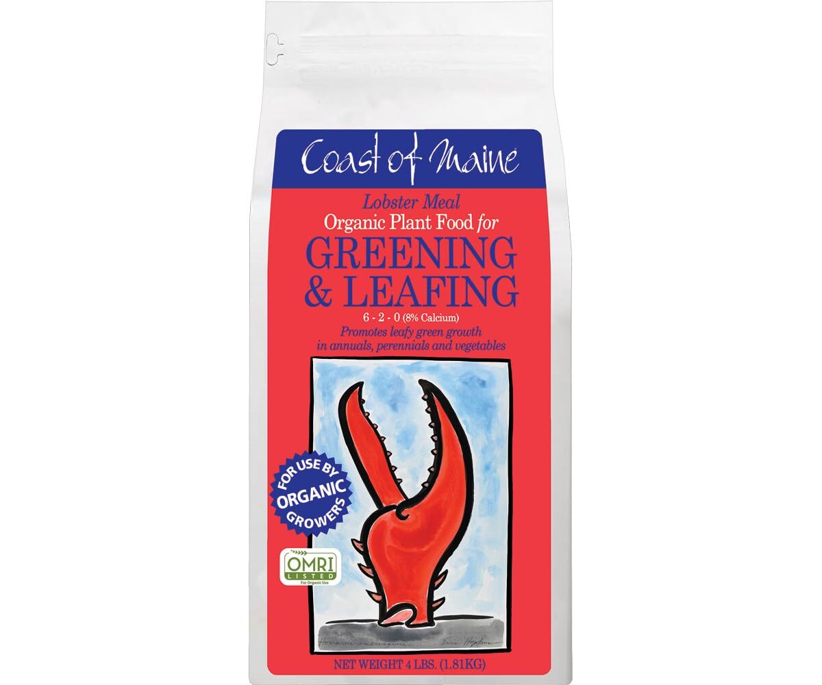 Coast of Maine 6-2-0 Lobster Meal Organic Plant Food for Greening and Leafing,