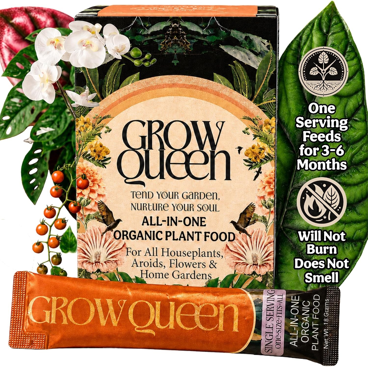All-in-One Complete Organic Plant Food Indoor Fertilizer for Houseplants