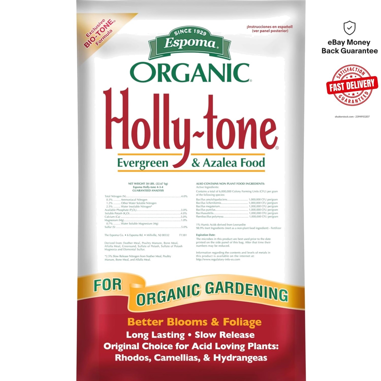 Organic Holly-Tone 4-3-4 Fertilizer – Best for Hydrangeas & Evergreen Plants