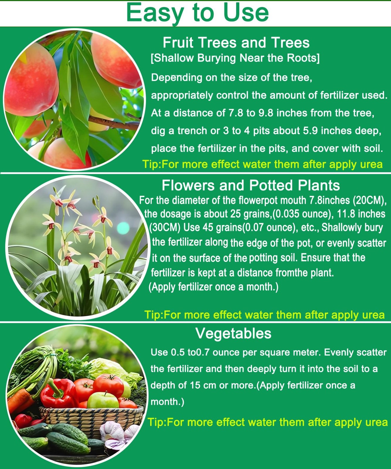 Usedgdig 1.9LB Prilled Urea Fertilizer 4600 Nitrogen Bloom Booster Plant Food…
