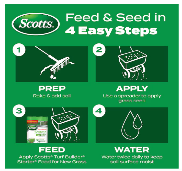Scotts Turf Builder Starter Lawn Food 42-lb 14000-sq ft 24-25-4 Fertilizer SALE