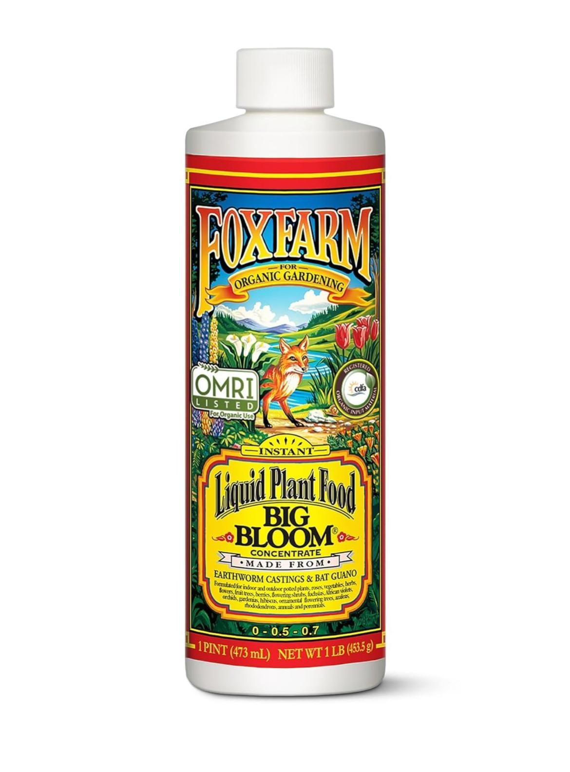 FoxFarm Big Bloom Plant Food Concentrate 1 Pint OMRI Listed Organic Fertilizer