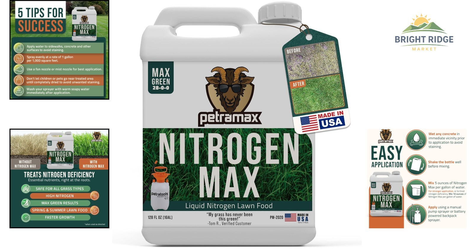 1 Gallon High Nitrogen Lawn Fertilizer for Rapid Growth and Deep Green Grass