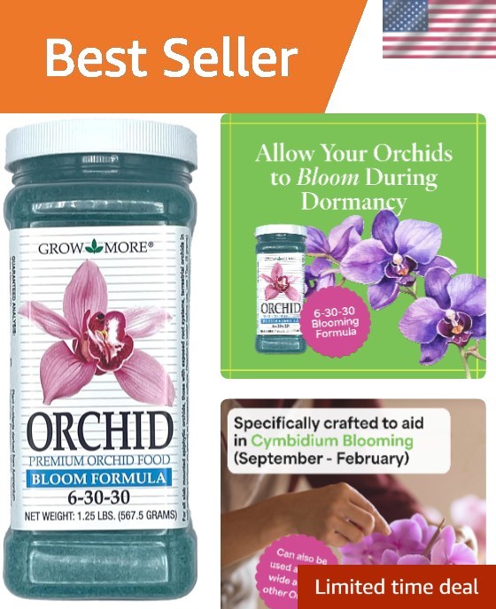 Bloom Formula Orchid Fertilizer – 1.25 lbs for Vibrant Growth During Dormancy