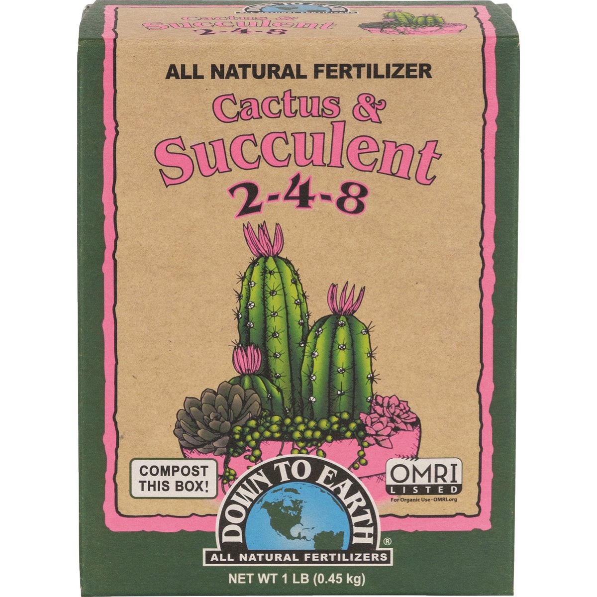 Down To Earth 1 Lb. 2-4-8 Cactus Mix DTE17878 Down To Earth DTE17878