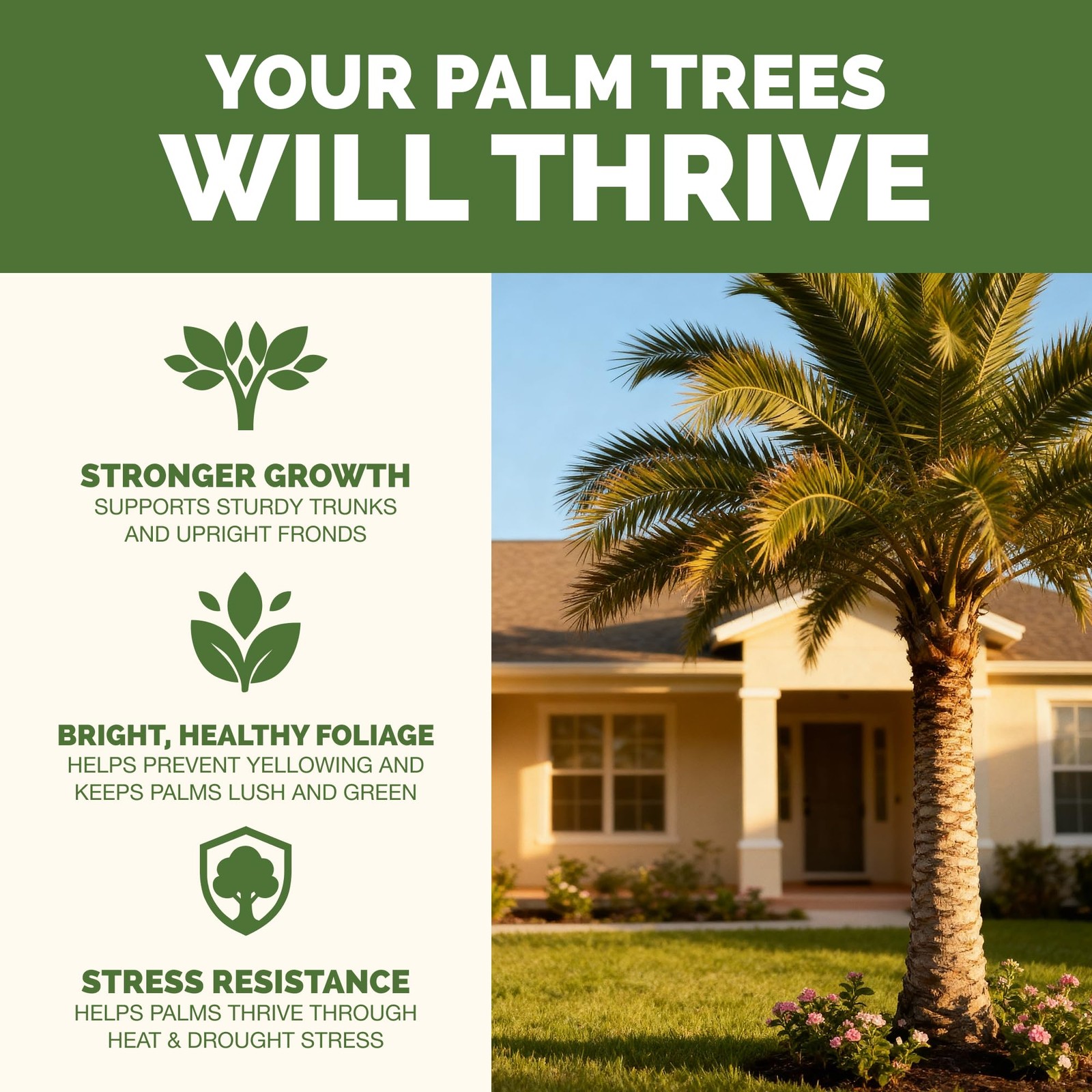 Palm Tree Fertilizer, Liquid Plant Food for Rich Green 8 oz (1/2 Pint)