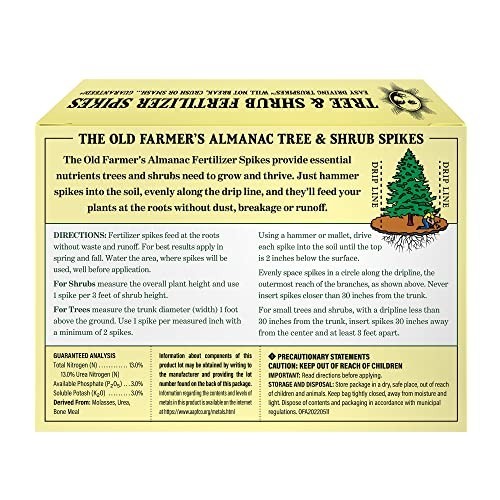 Tree & Shrub Fertilizer Spikes – 24 Count, 6 lbs – Nutrient Boost for Healthy Gr