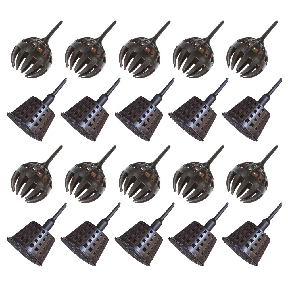 20Pcs Durable Plastic Fertilizer Boxes for Bonsai Planting Coffee Color