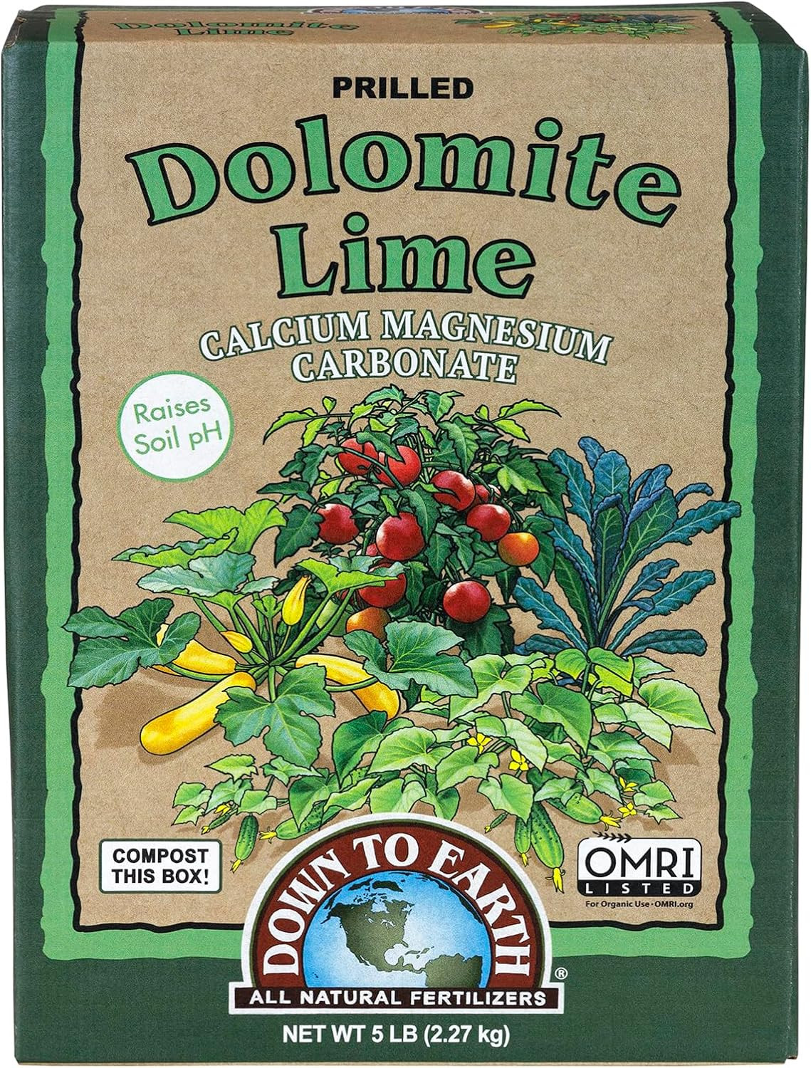 Organic Prilled Dolomite Lime – Calcium Magnesium Carbonate Raises Soil Ph for V