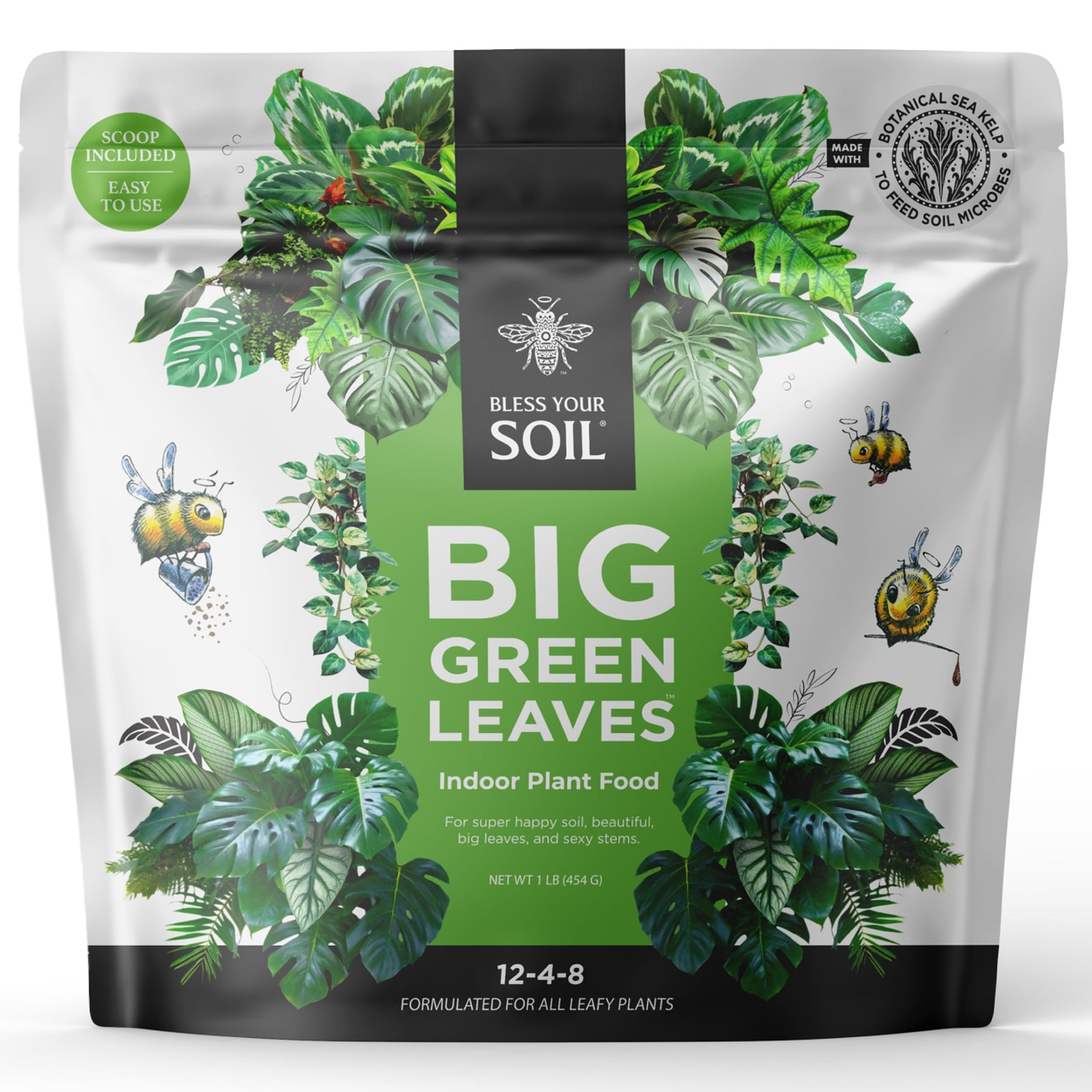 Big Green Leaves Indoor Plant Food – 4X Concentrated Houseplant Fertilizer wi…