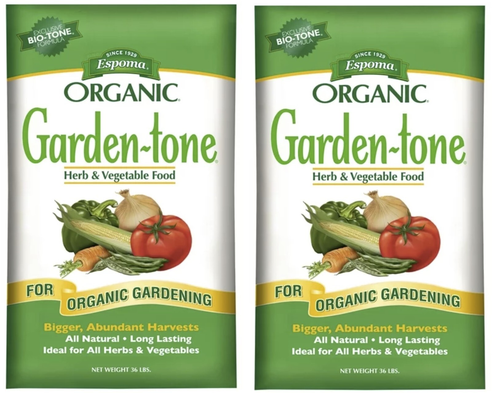 Espoma GT36 36 LB Bag Of Garden Tone All Natural Vegetable Food – Quantity of 2