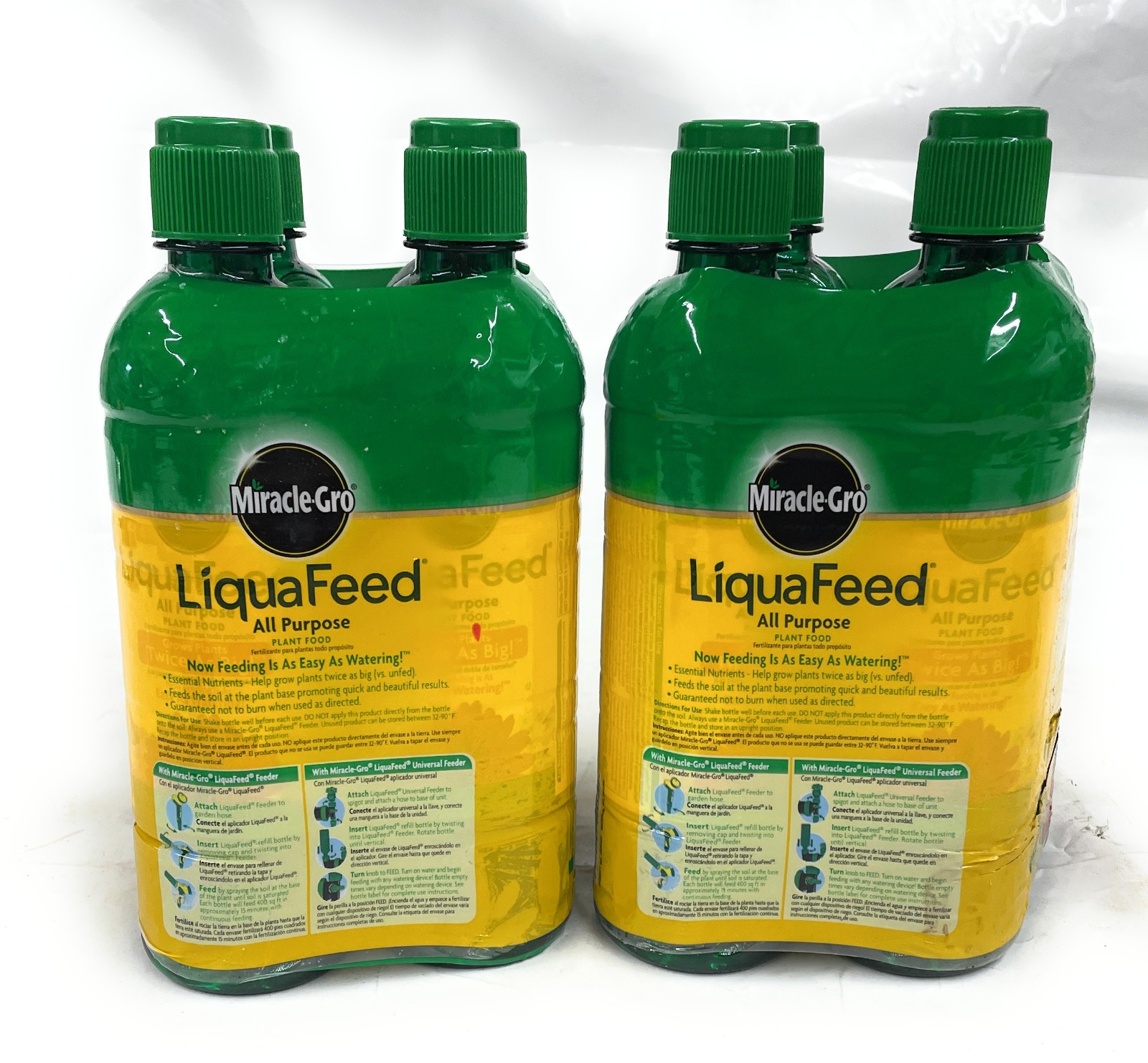 Miracle-Gro Liquafeed All Purpose Plant Food Refill, 16oz, 4-Pack, Lot of 2