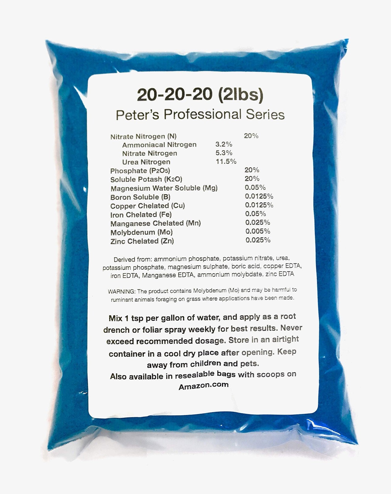 Peter’s 20-20-20. 2 Pounds. General Purpose Water Soluble Fertilizer with Mic…