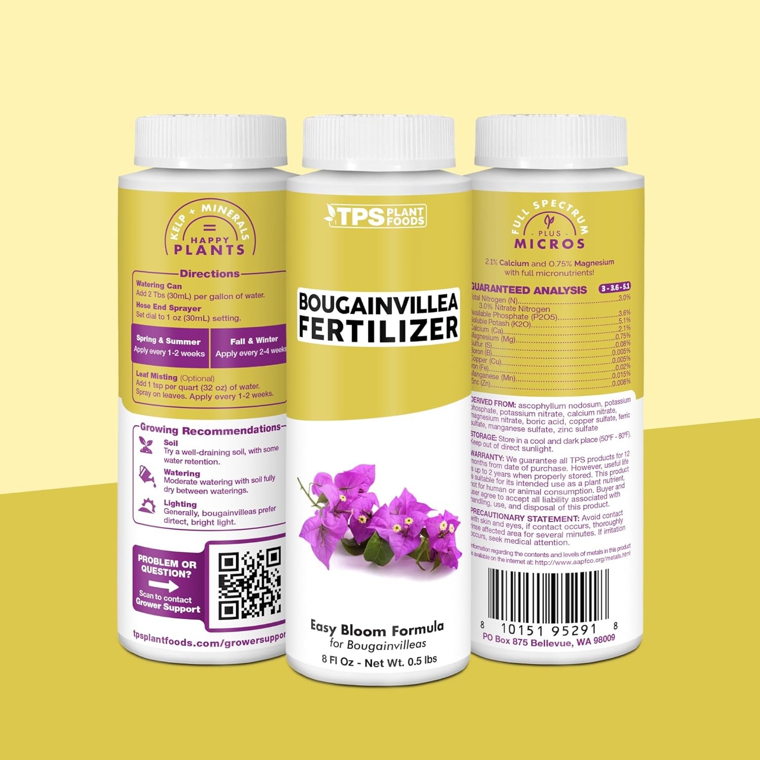 Bougainvillea Fertilizer – Liquid Plant Food More Blooms Brighter Color & Fuller