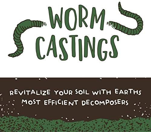 Earth Worm Castings – Organic Red Worm Compost Soil Amendment – .13 Cubic Foo…