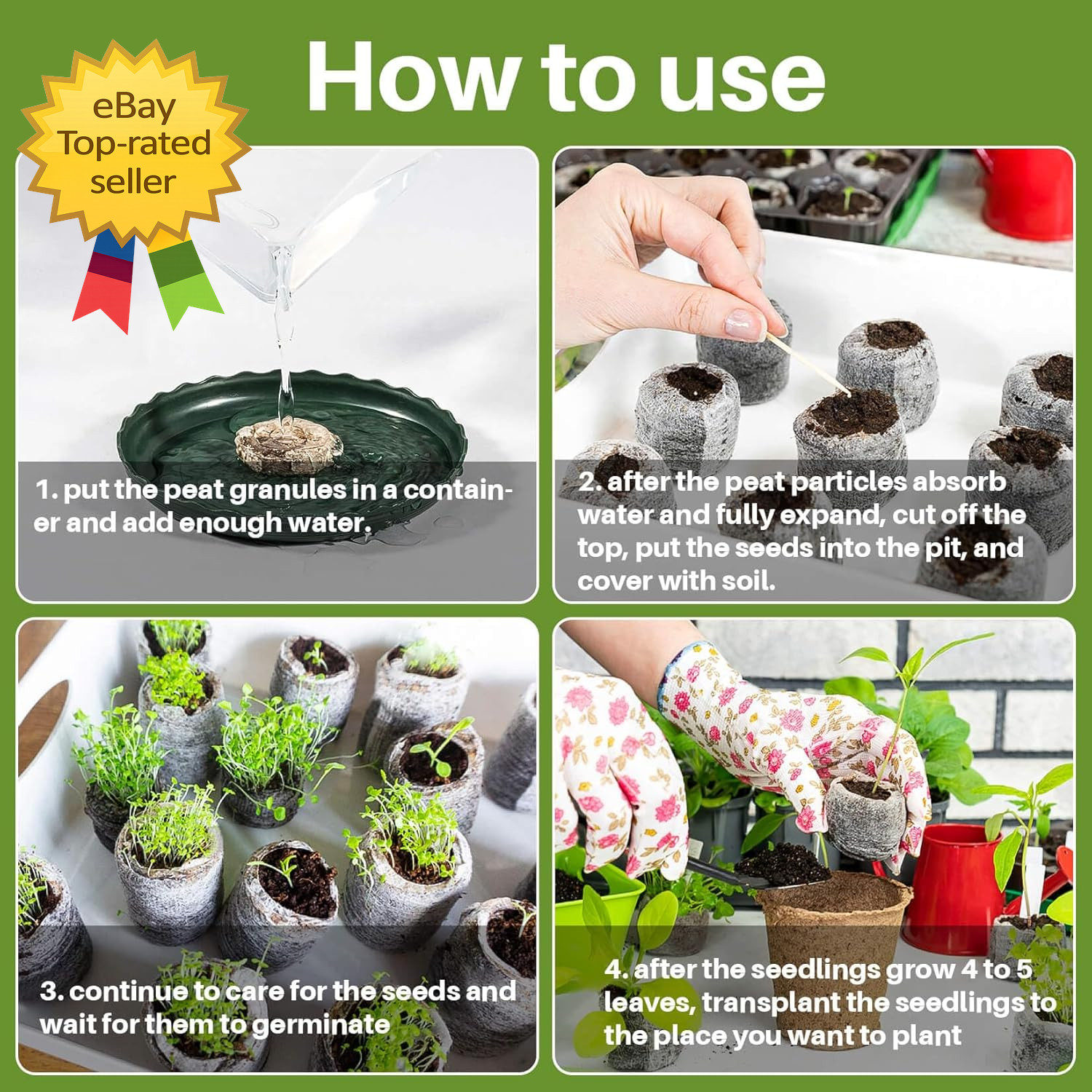50PCS Peat Pellets for Seedlings 35MM Seed Starter Pellets Peat Pods for Starti