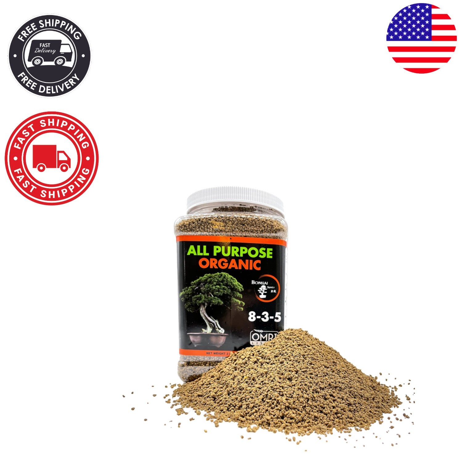 3Lbs Root-Friendly Organic Bonsai Fertilizer – No Burning, Just Growth