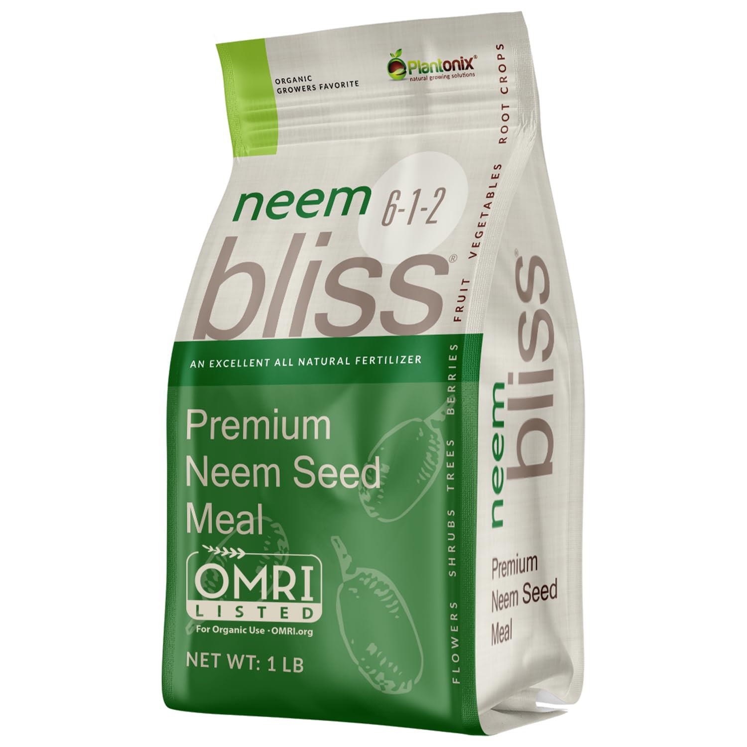 Neem Bliss (1Lb) – Neem Seed Meal – Organic Neem Cake for Plants – Omri-Listed F