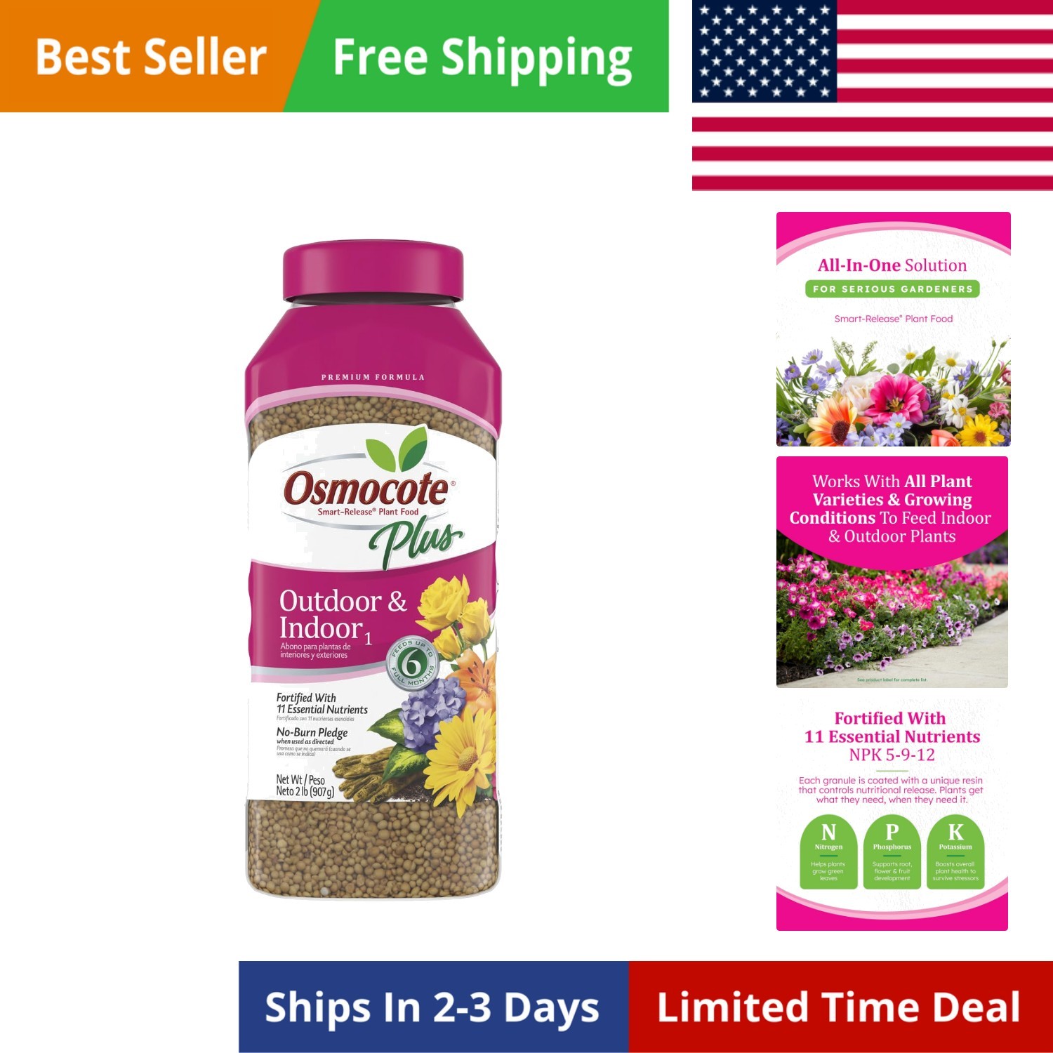 Smart-Release Plant Food Plus Outdoor & Indoor1 – Granular, Continuous Releas…
