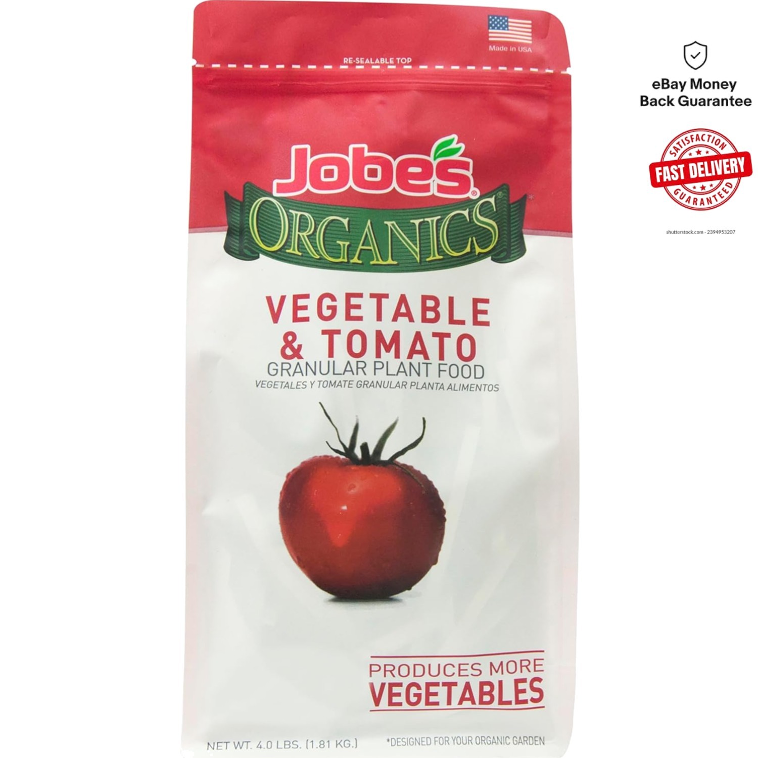 4 lb Jobe’s Organics Fertilizer: Safe and Effective for Vegetables & Tomatoes