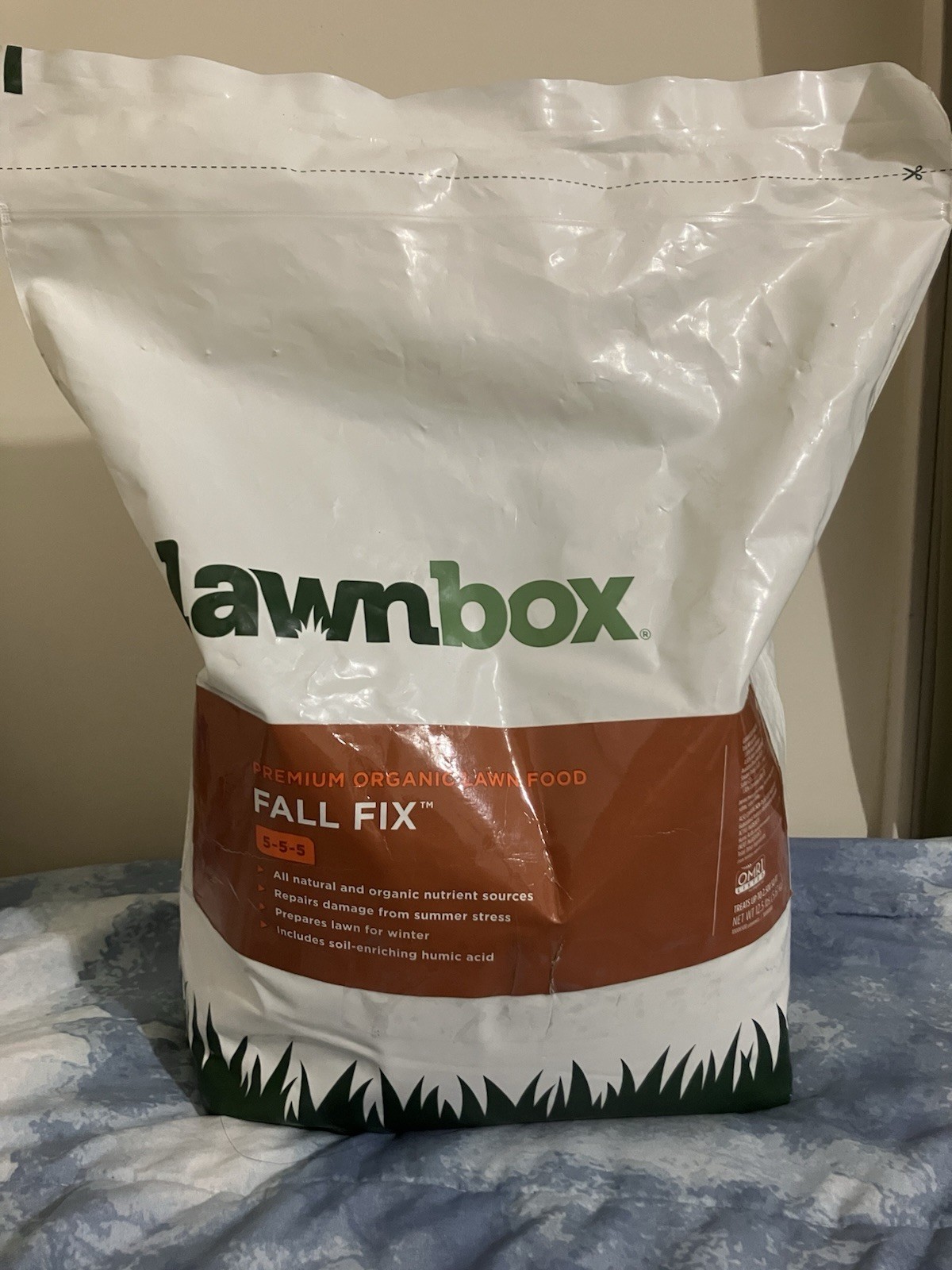 Lawnbox 5-5-5 Fall Fix 12.5lb Organic Lawn Fertilizer 2500sq ft