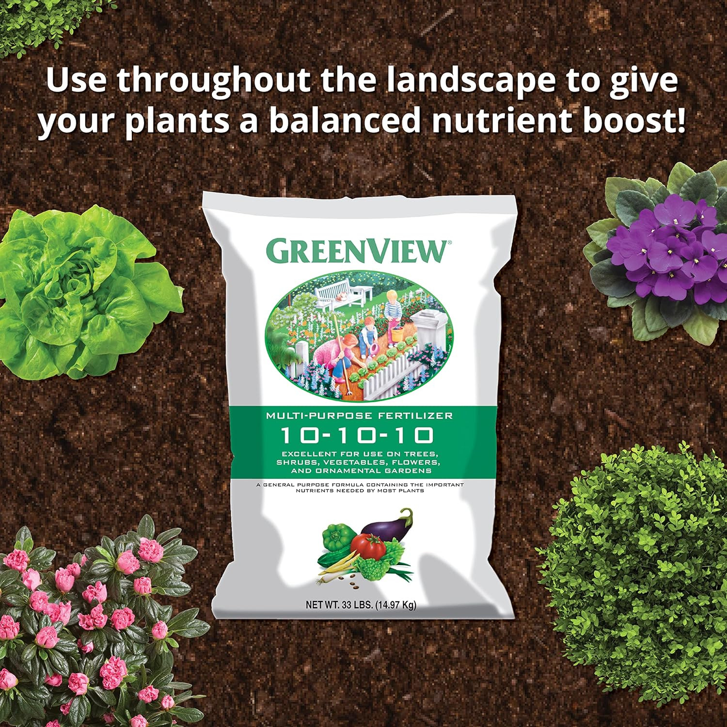 Multi-Purpose Fertilizer, 33 Lb. Bag – NPK 10-10-10