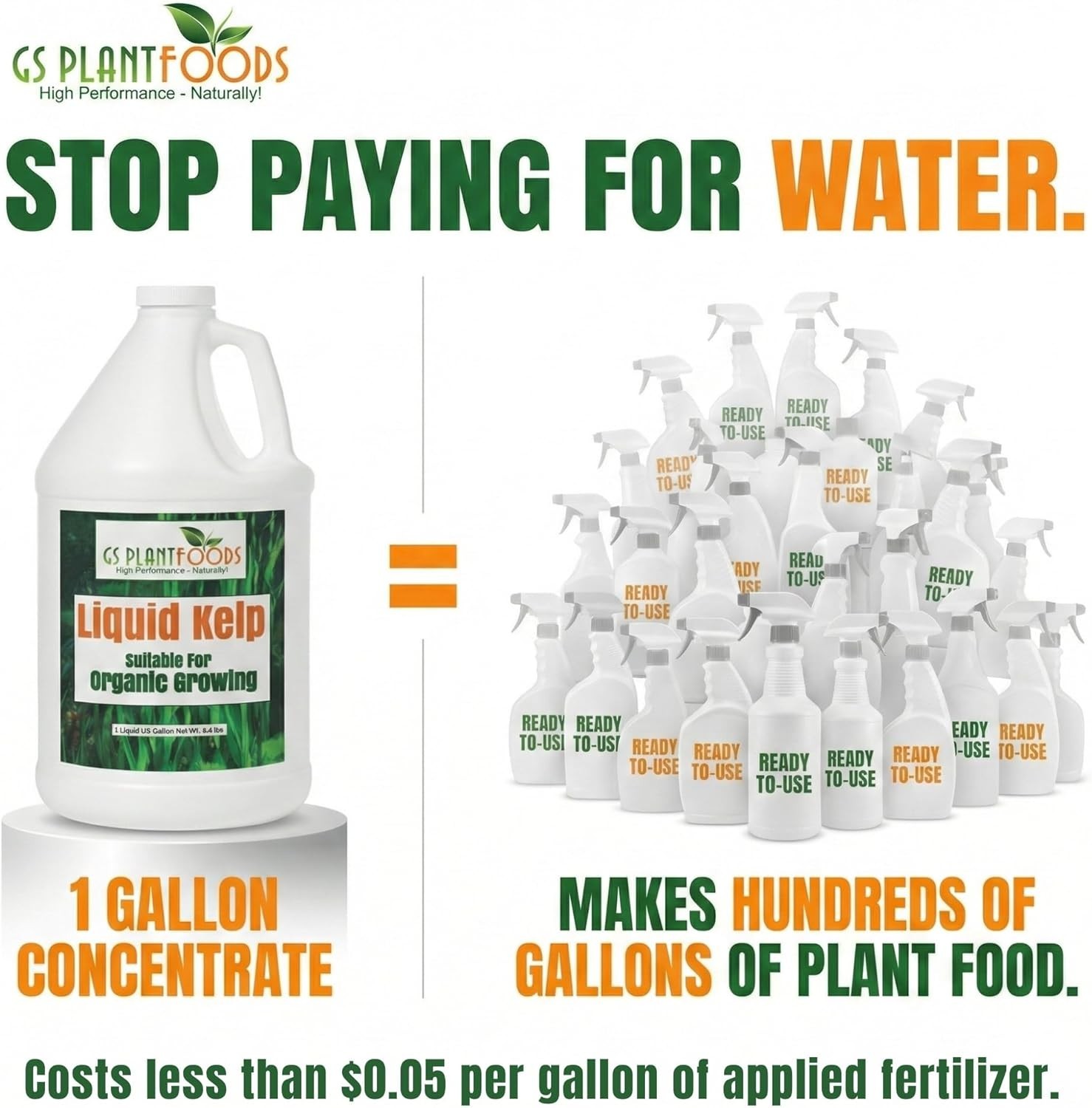 Root Boosting Kelp Fertilizer – Organic Growth – 1 Gallon