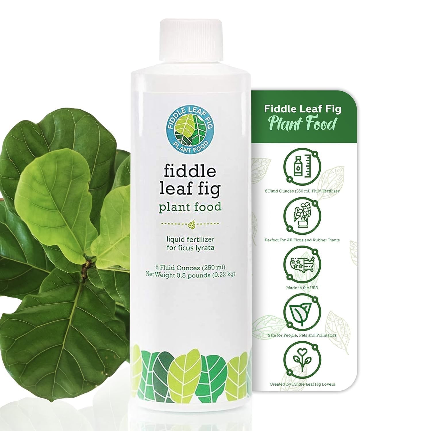 Fiddle Leaf Fig Food Liquid Fertilizer NPK 3-1-2 Large Leaf Plant Food Indoor