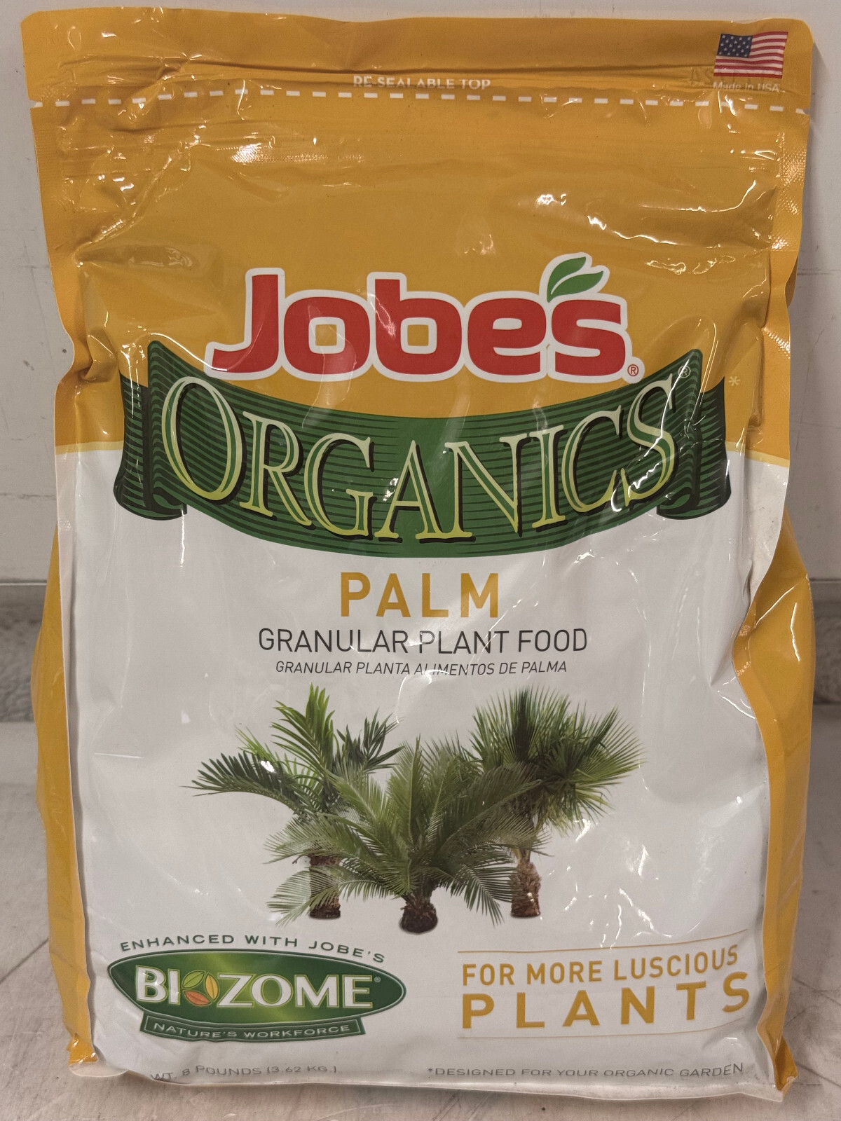 Jobe’s Organics Granules 4-2-4 Palm Plant Food Enhanced w/ Biozome 8 Lbs – 09136