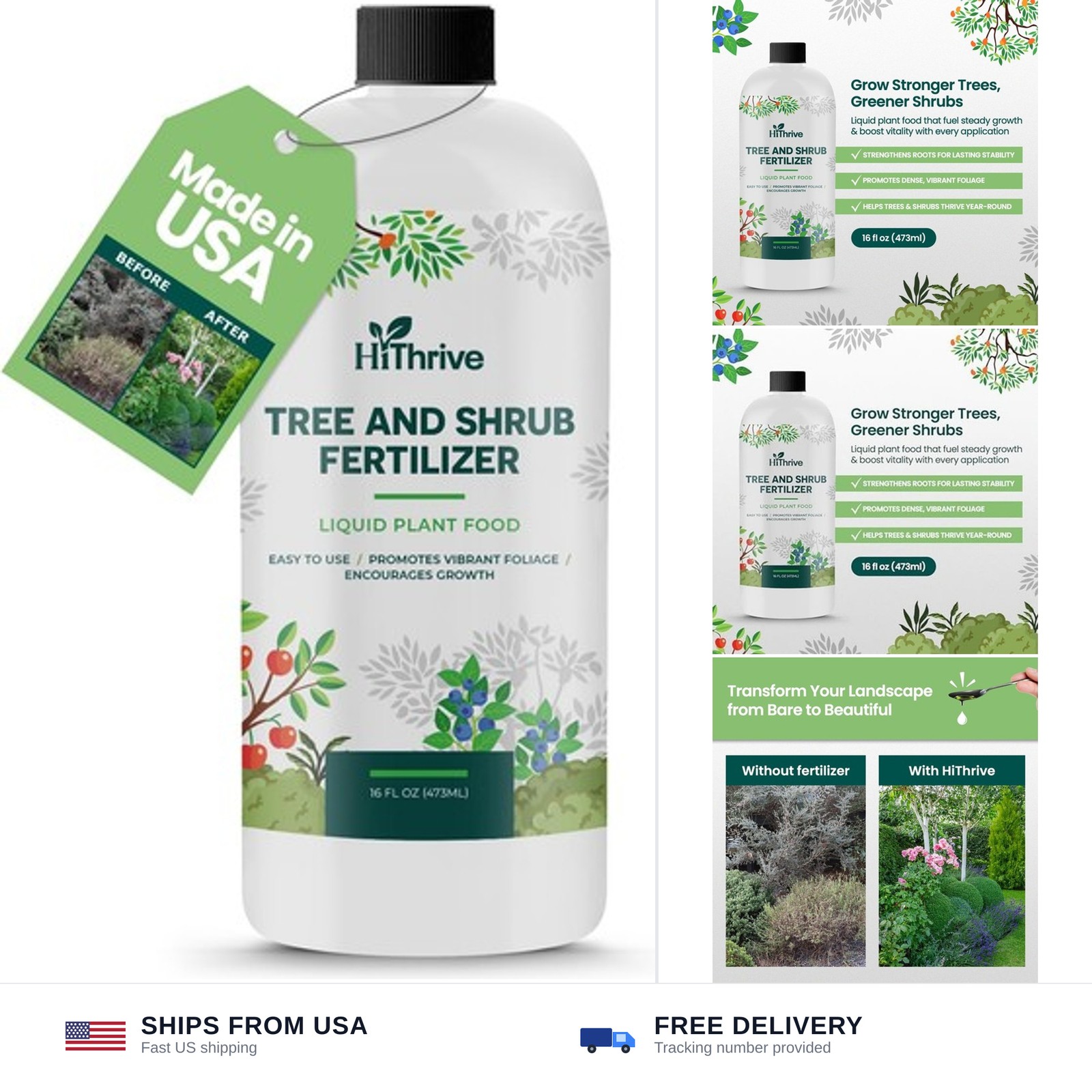 16oz Tree and Shrub Plant Food – Makes 16 Gallons of Tree and Shrub Fertilize…