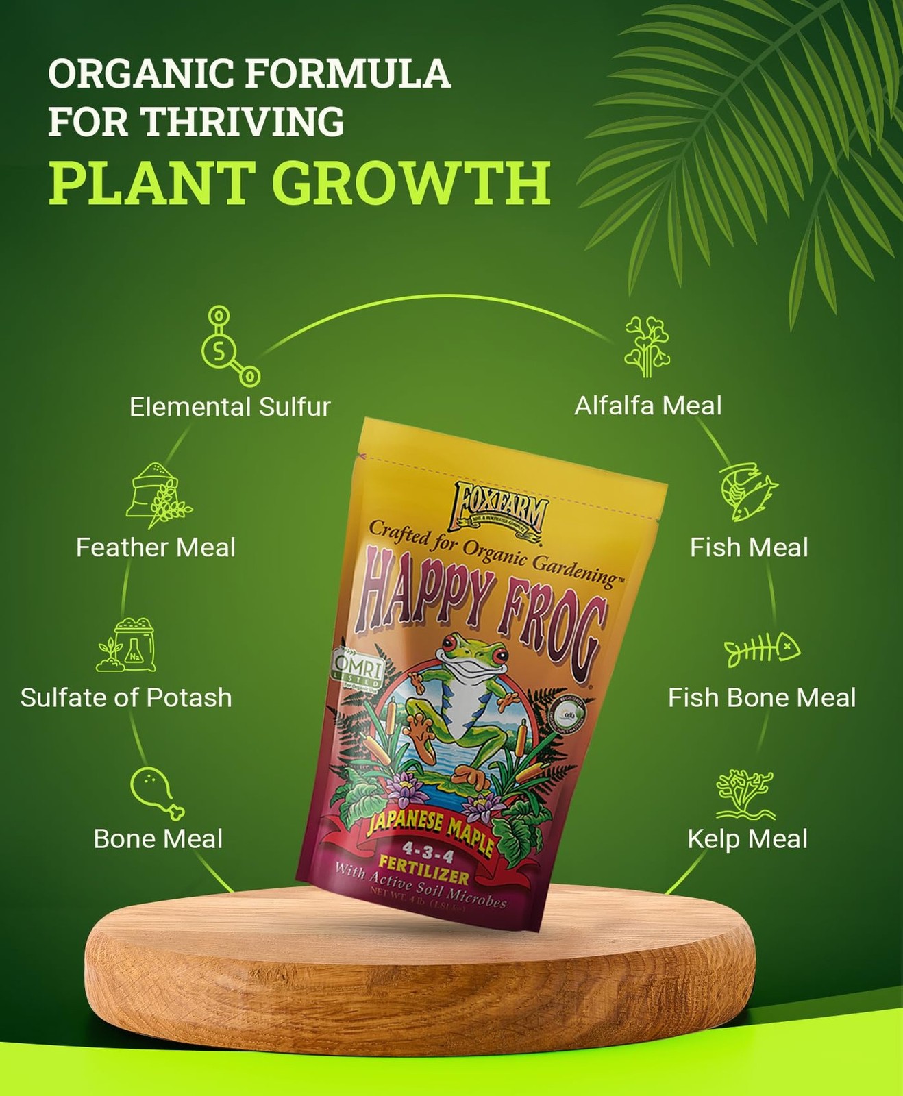 FoxFarm Happy Frog Japanese Maple Fertilizer, Nutrient-Rich Formula for Japan…