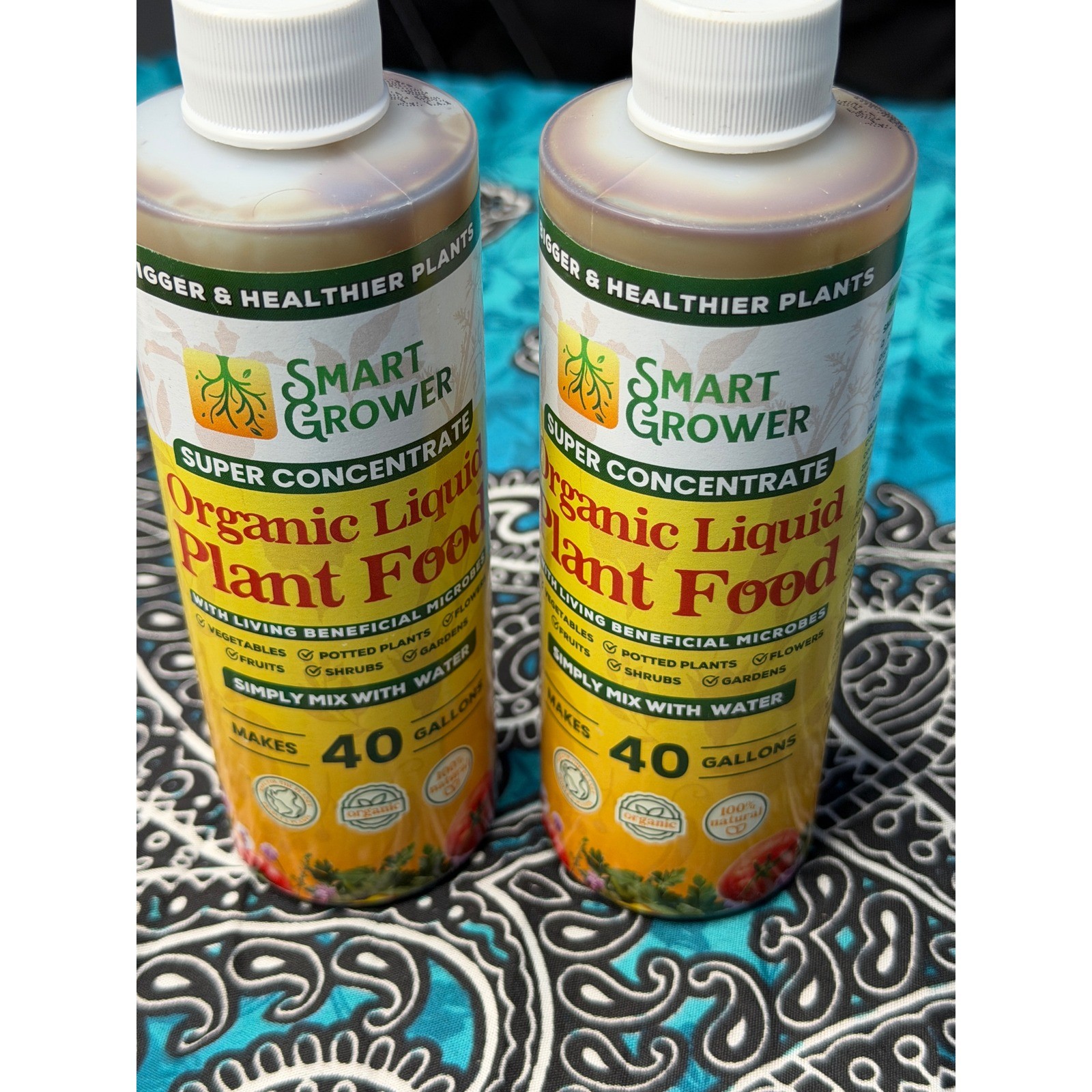 Smart Grower Organic Liquid Plant Food Super Concentrate 1 bottle = 40 gallons