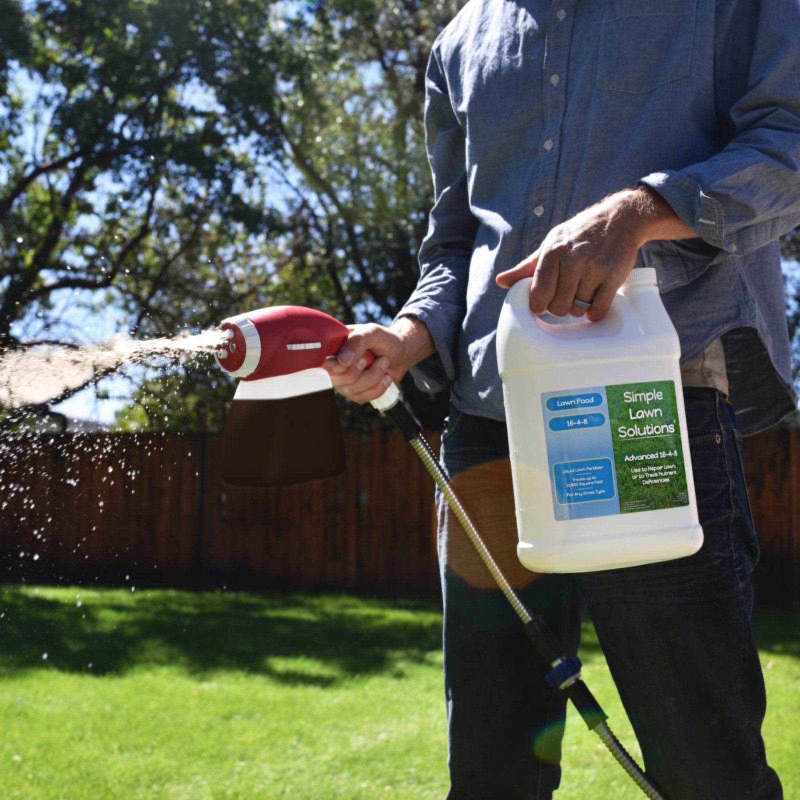 Advanced 16-4-8 Lawn Fertilizer – Liquid Food Spring & Summer 1 Gallon
