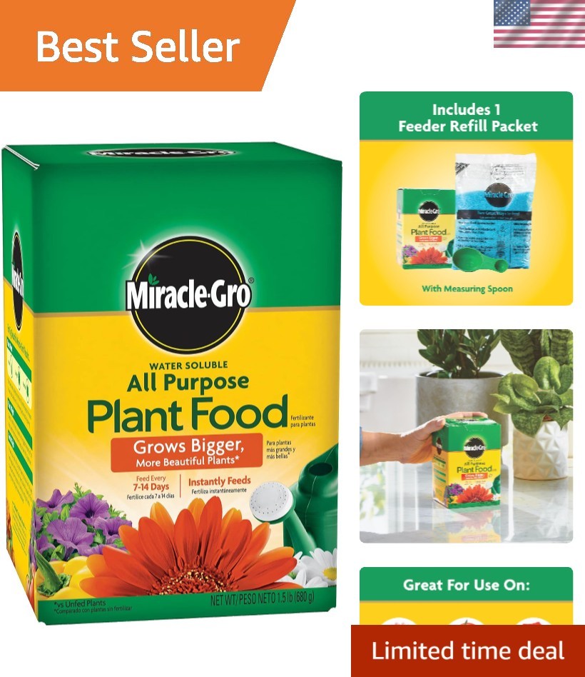 Miracle-Gro Water Soluble Fertilizer, 1.5 lbs – Ideal for All Plants & Gardens