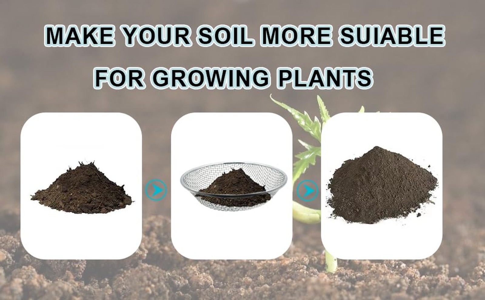 3PCS Soil Sifter for Gardening, Rock Sifter for 5 Gallon Bucket,Compost Sifte…