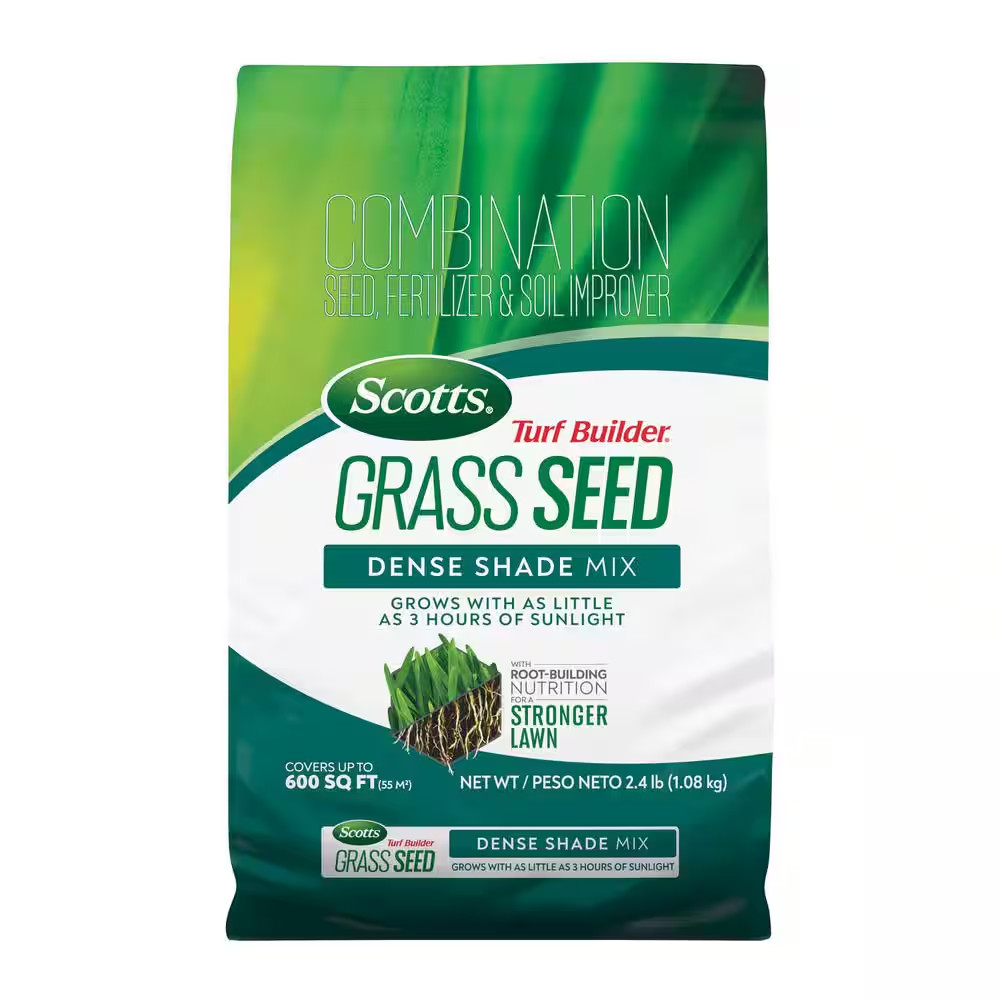 Turf Builder 2.4 Lbs. Grass Seed Dense Shade Mix with Fertilizer and Soil Improv