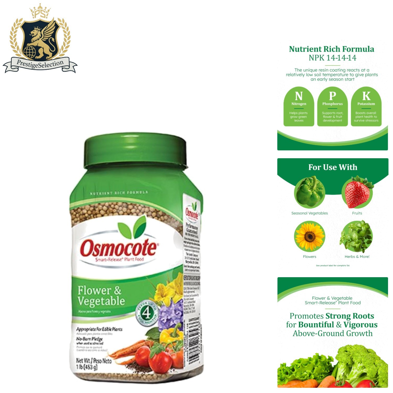 Continuous Release Plant Food – 1 lb. for Lush Vegetables & Flourishing Blooms