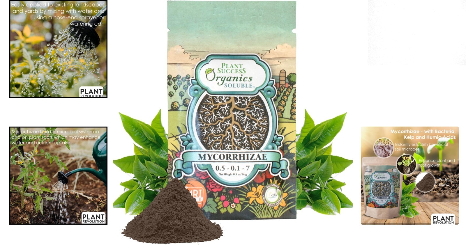 Organic Soluble Fertilizer with Mycorrhizae – 0.5 oz for Luxurious Plant Growth