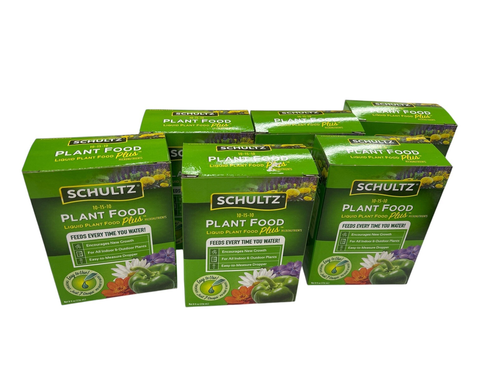 6 Pack (8 fl oz each) Schultz 10-15-10 Liquid Plant Food Plus Micronutrients
