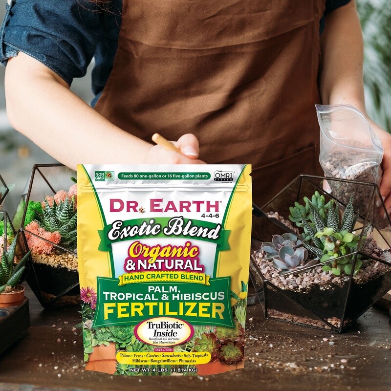 Organic Tropical Fertilizer 6-4-6 Exotic Blend Palms Hibiscus 4lb 2 Pack New