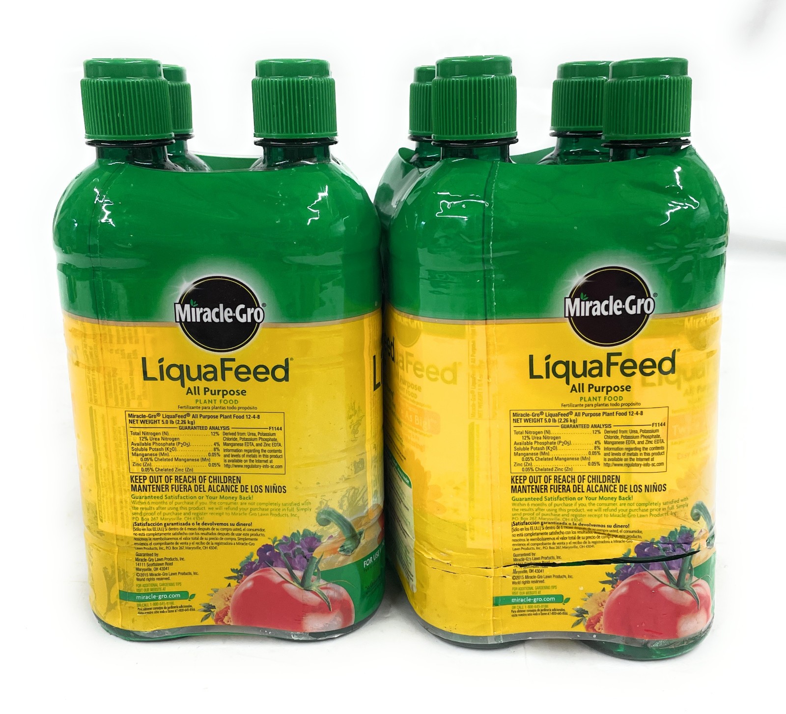 Miracle-Gro Liquafeed All Purpose Plant Food Refill, 16oz, 4-Pack, Lot of 2