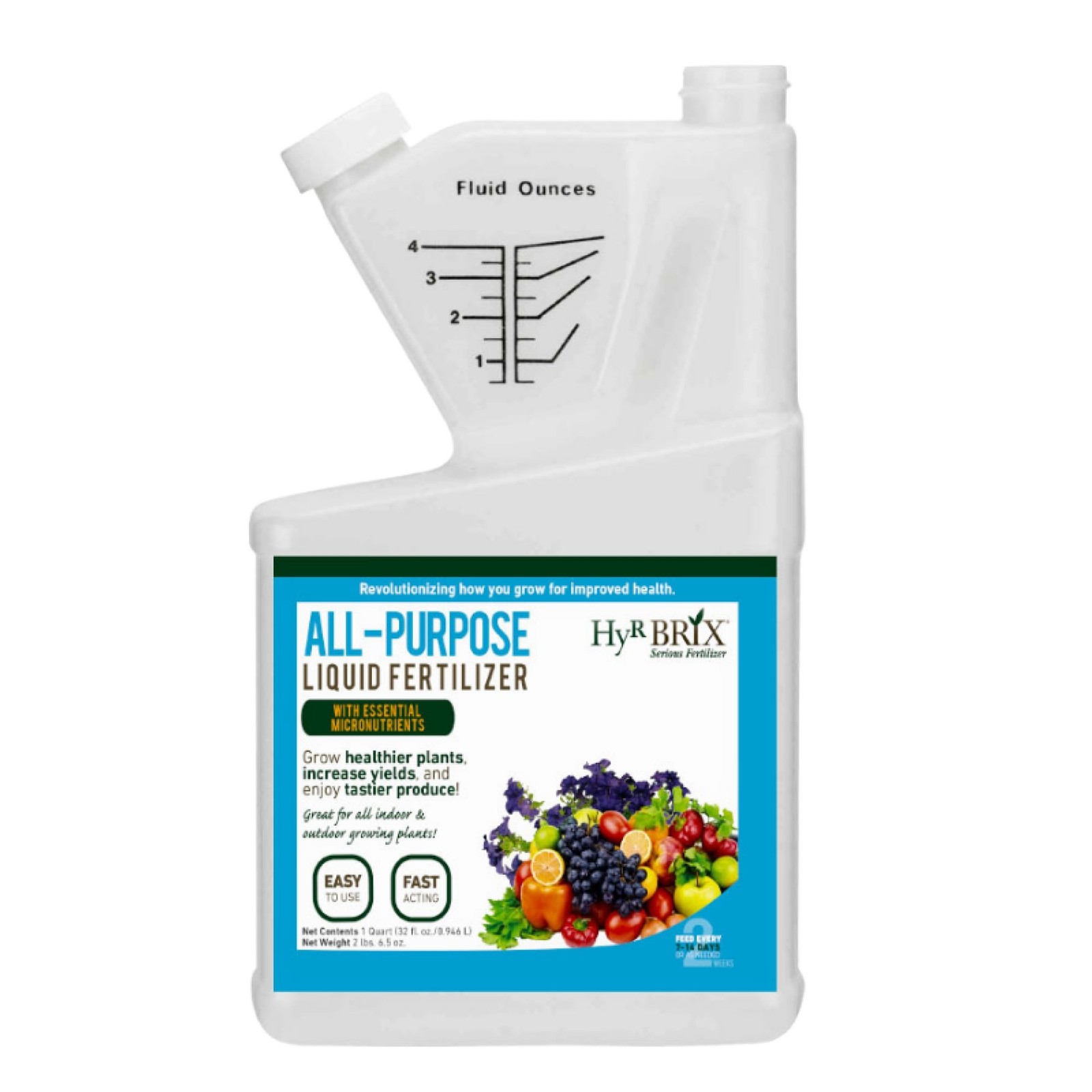 HyR BRIX All-Purpose Liquid 4-3-3 Fertilizer, 32oz Bottle