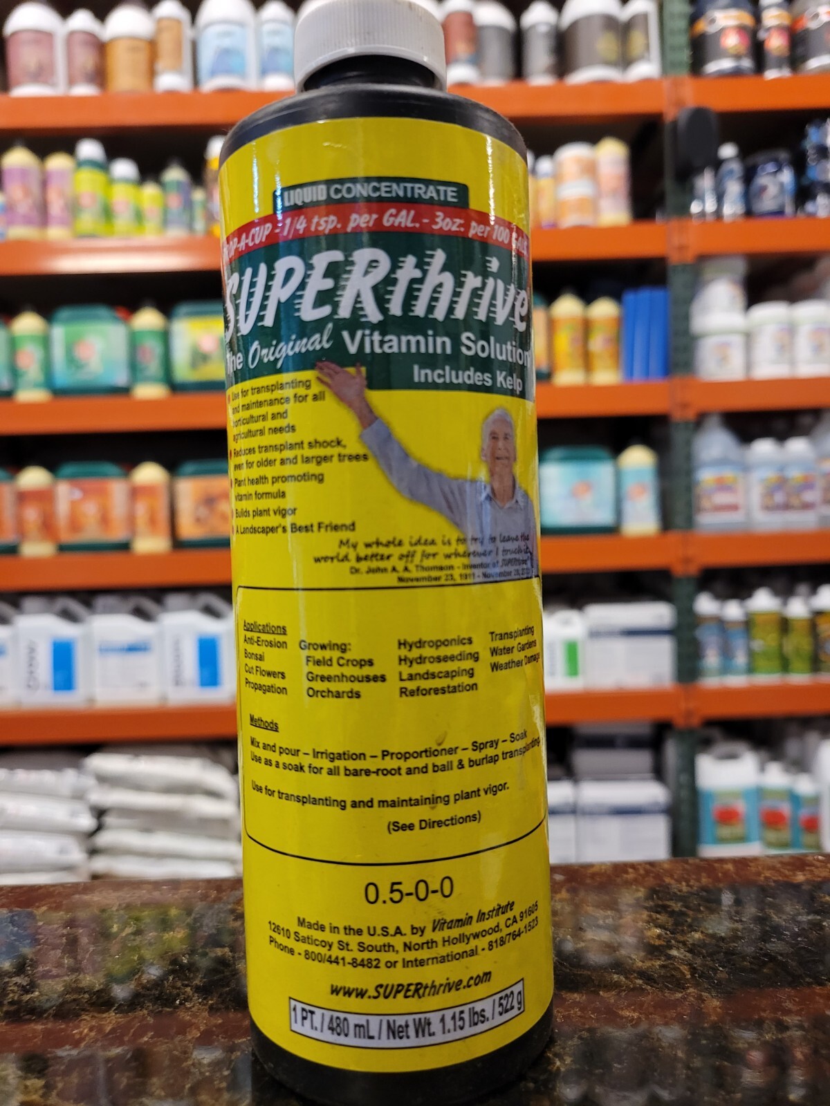 Superthrive – 1 Pint – The Original Vitamin Solution Enhanced w/ Kelp for Plants